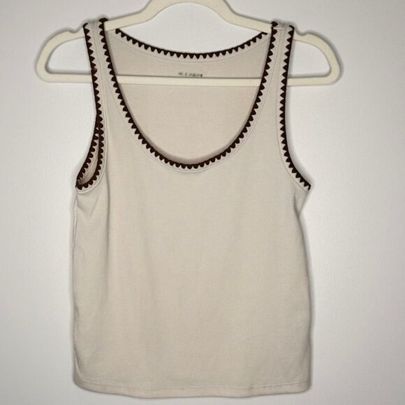 NEW lot of 2 Old Navy Womens Ribbed Tank Tops L Black Beige Boho Basic - Picture 7 of 12